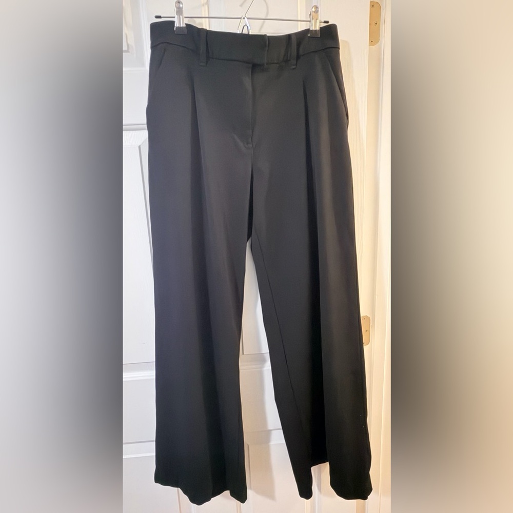 American Eagle Women’s Black Stretchy Wide Leg Trouser Dress Pants
